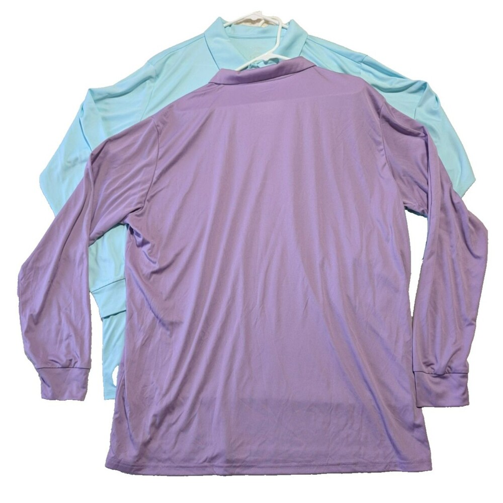 2pk Lot Bundle Gradual Polo Shirt Men’s 3XL Long Sleeve Golf Performance - Picture 5 of 8